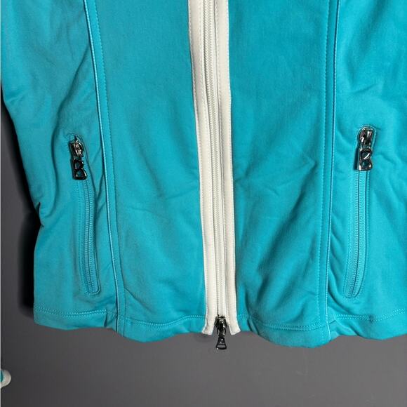 Bogner Blue Zip Up Jacket With White Trim and Pockets Size Small - Picture 2 of 9